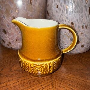 Vintage Royal Tutorware creamer,Inca pattern 1960’s to 1970’s with crackle glaze